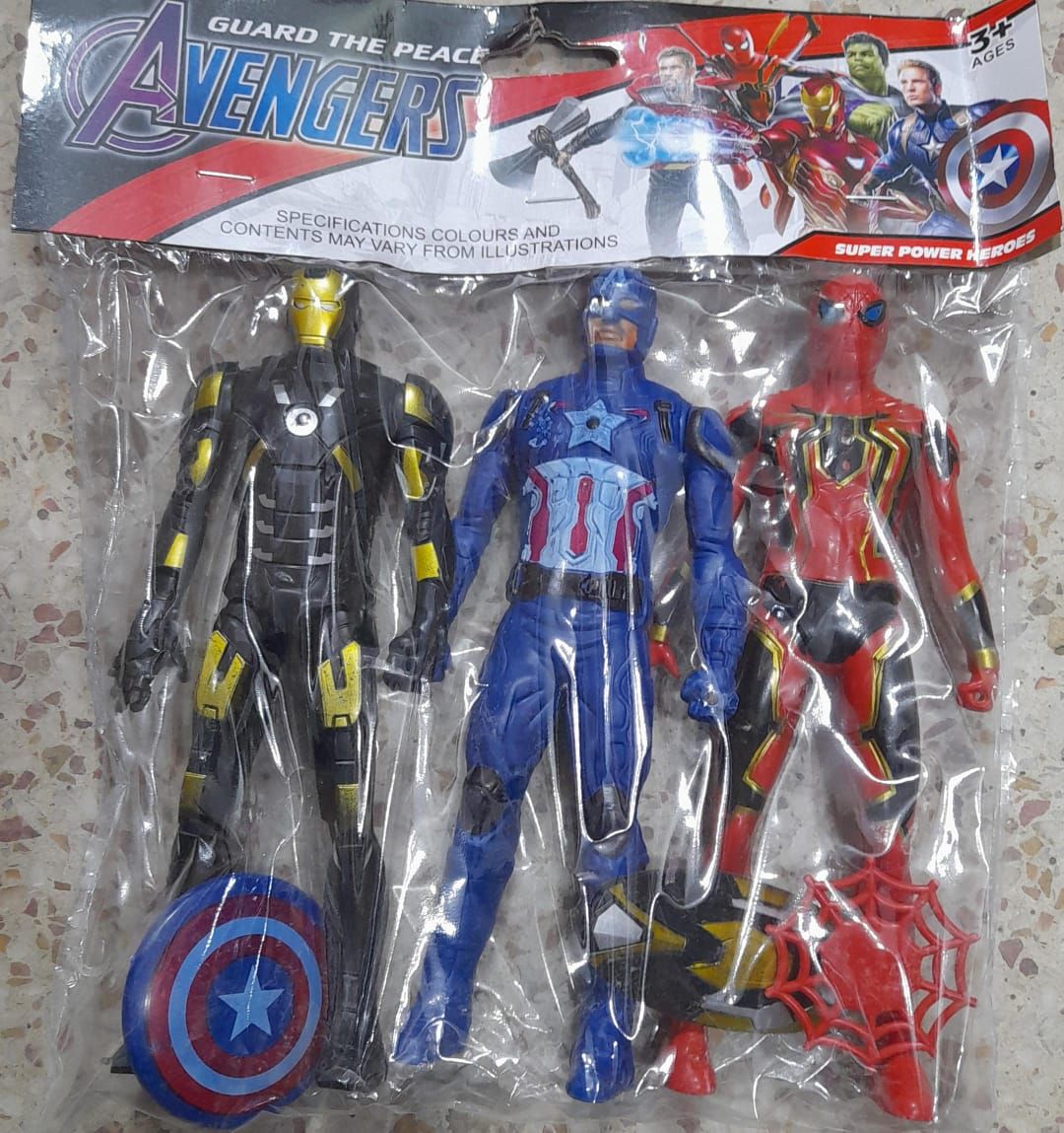 Avengers 3 Action Figure with Shields Guard the Peace Toys Full Set Age of Ultron Design