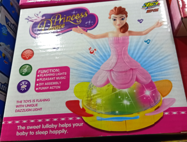 Princess Dance Flashing Light with Music Funny action Doll for Girls Gift