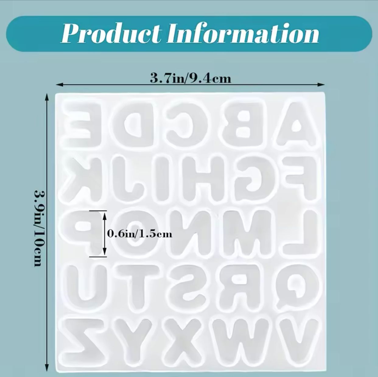 Letter Keychain Silicone Mold DIY Alphabet Crystal Epoxy Resin Mold Earring Pendant Decorative Jewelry Handicrafts