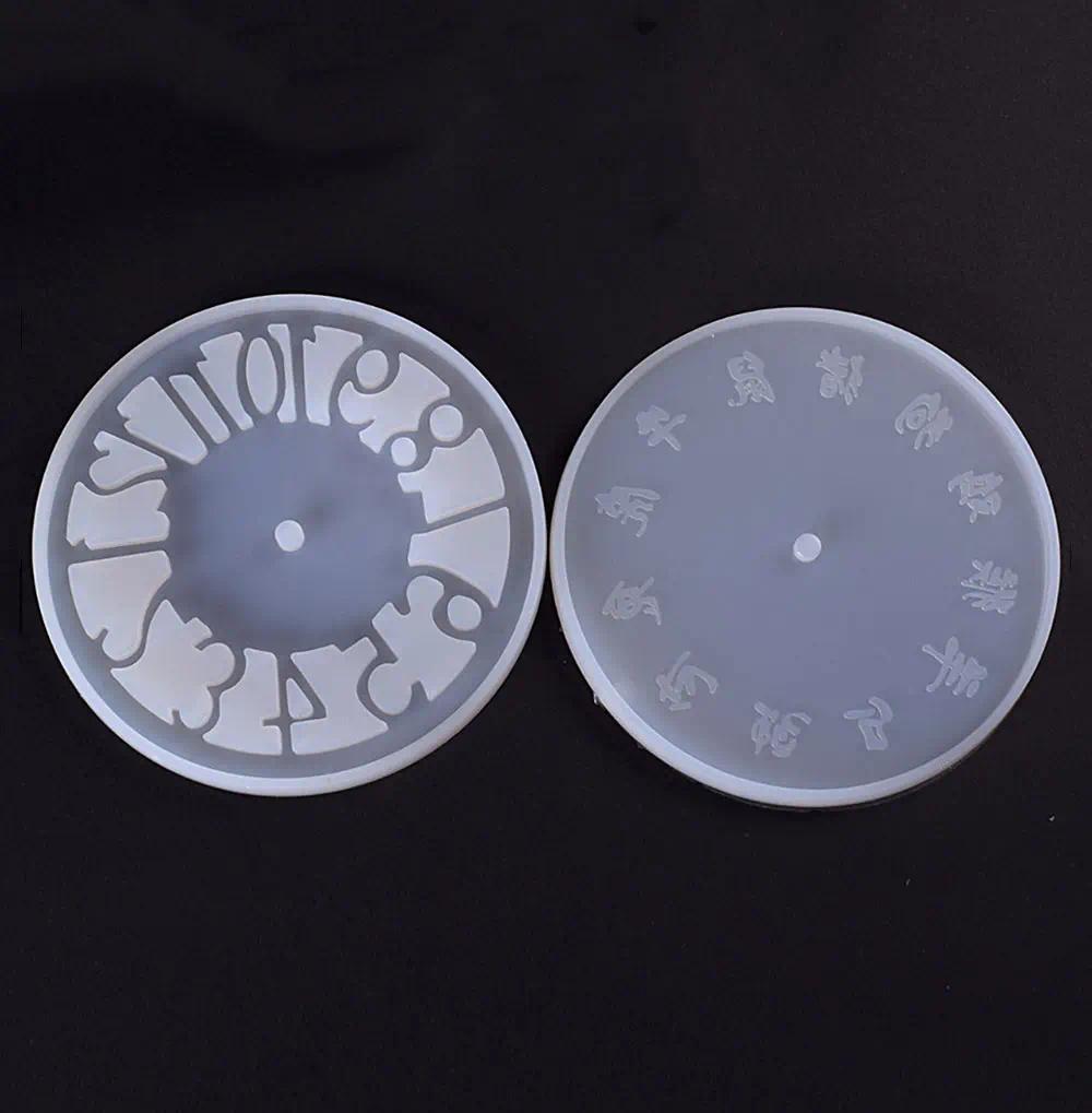 Silicone World Clock dial Silicone Mold Round Silicone Mold Resin Mold For Roman constellation DIY Epoxy Resin ornament Making