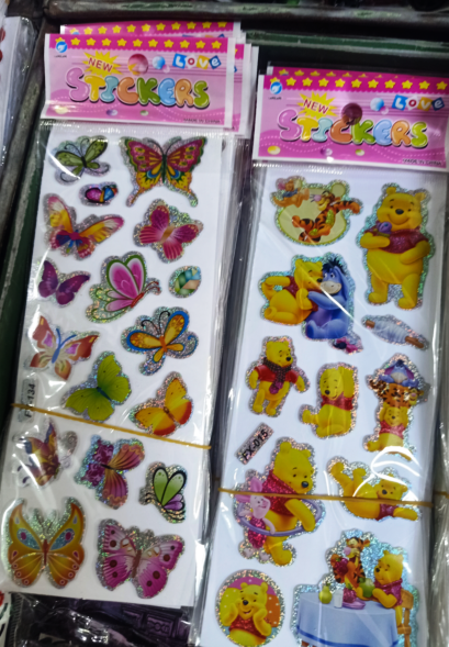 Pack of 10 Stickers Mix Design Cartoons Pictures for Kids