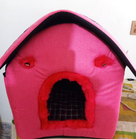 Cat House XL size big Cat and Puppy house soft and Flufy home Random Colors