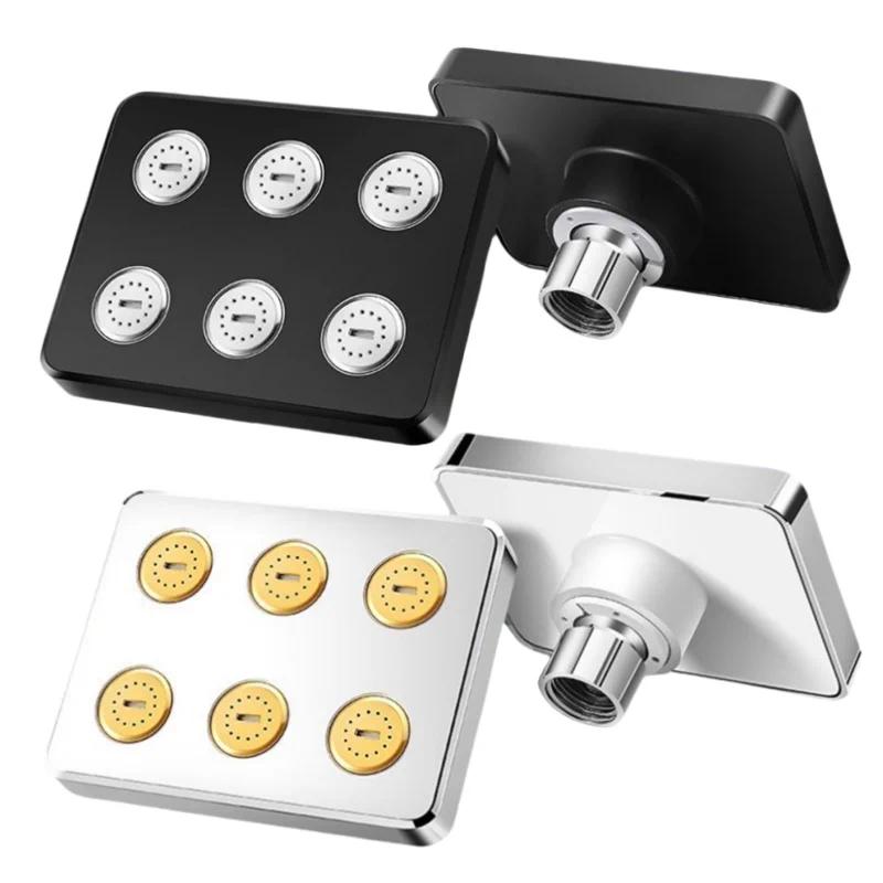 High Pressure Rainshower Head Magic Water Flow Rainfall Shower Head Mini Top Spray Water- Saving Shower Bathroom Accesso