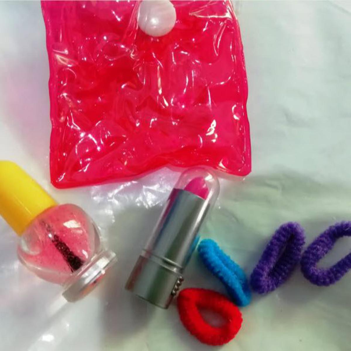 Kids Pack of Lipstick, Nail Polish, and Poni Set for girls (Kids gift pack)