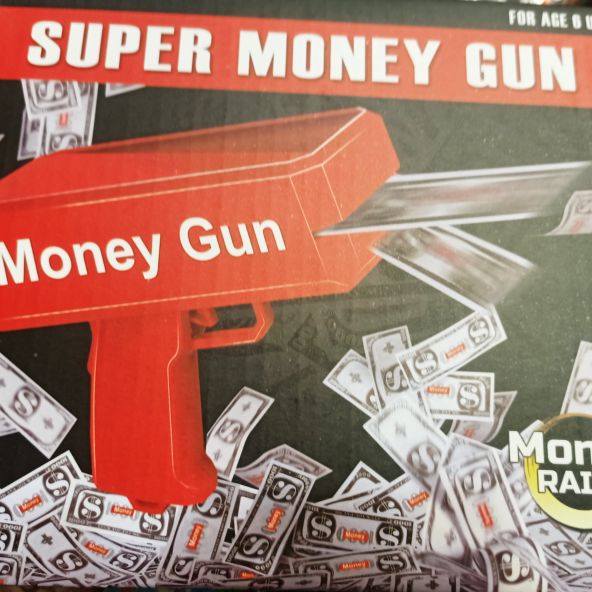 Money Gun Machine Toy Rain Money Gun Paper Spary Machine Toy Gun Play Money Cash Super Gun Party Supplies