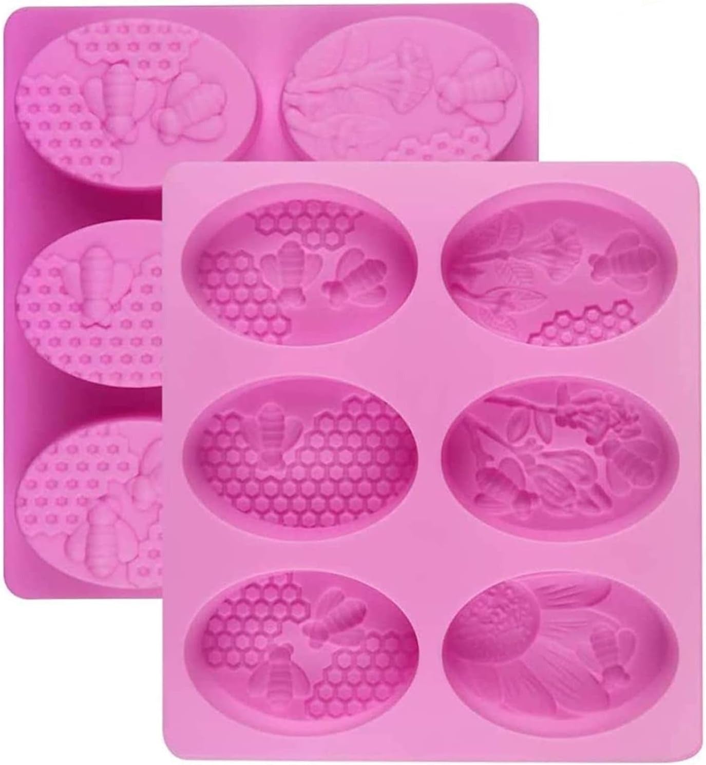 Silicone Soap Mold 6 Cavity Honey Bee Soap Making Mould Silicone Soap Mold 6 Cavity Honey Bee Soap Making Mould Beehive Design Soap Mold 3D Honeycomb Soap Mould for Handmade Soaps Lotion Bar Soap Bars Bath Bombs