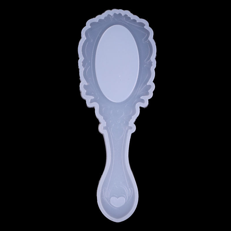 1 Piece Comb Mirror Mold Comb with Handle for Epoxy Resin Molds DIY Handmade Mirror Crystal Fondant Cake Decoration