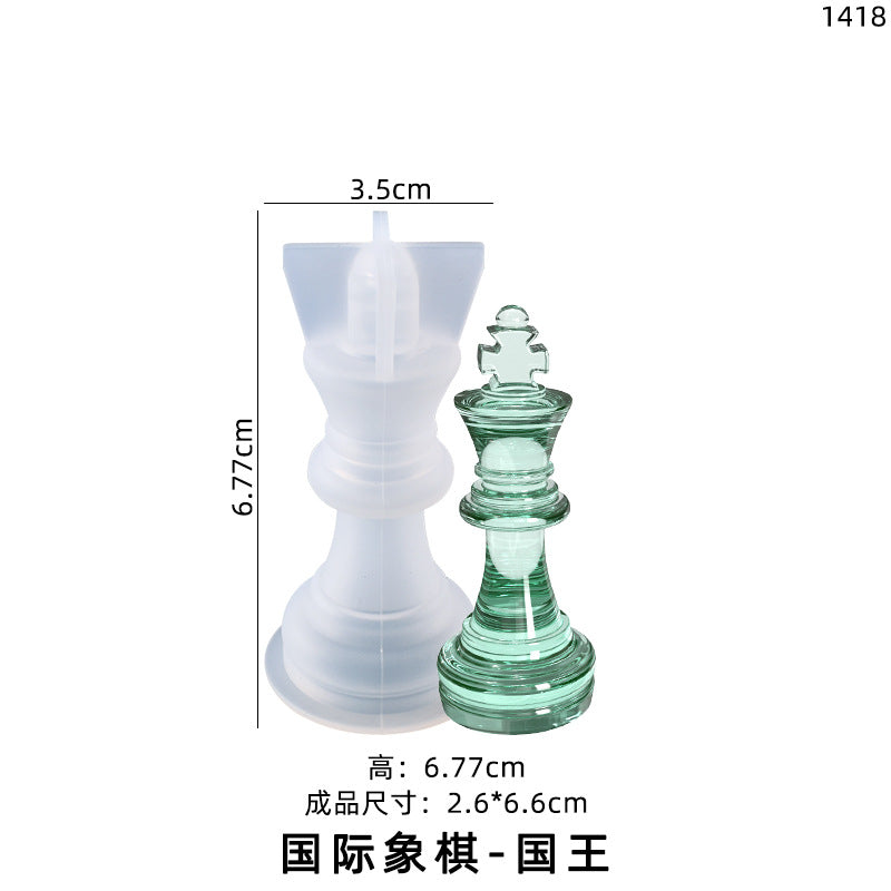 Chess Piece Chess Board Silicone Mold Table Poppy DIY Crystal Glue Mold DIY Craft Projects