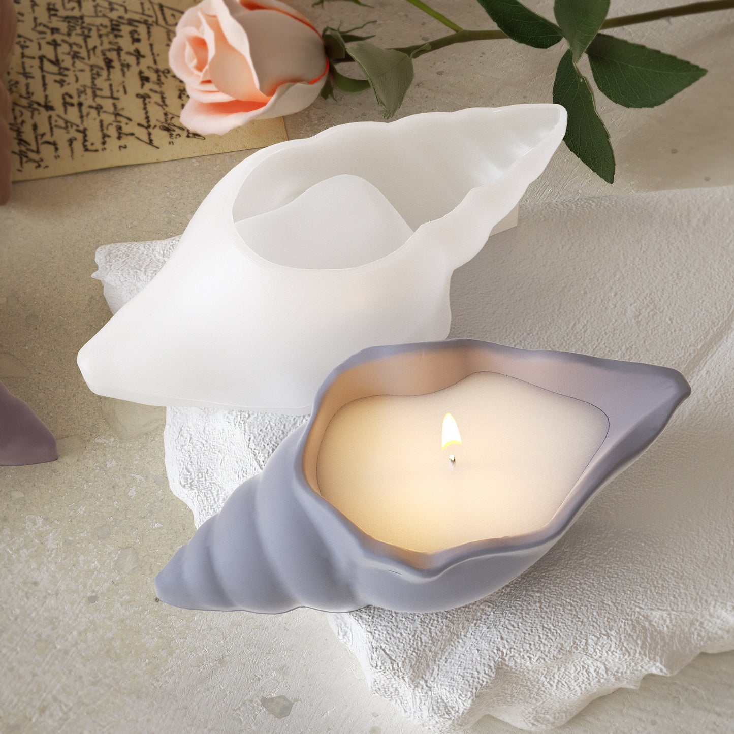 Conch Flower Pot Silicone Mold for Candle & Resin Crafts