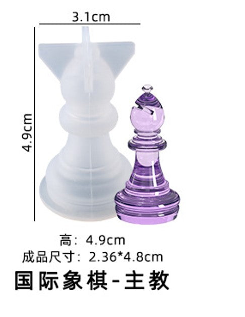Chess Piece Chess Board Silicone Mold Table Poppy DIY Crystal Glue Mold DIY Craft Projects