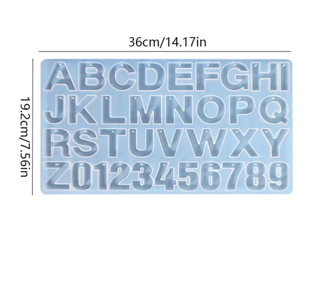 Alphabet mold with hole |silicone mold for keychain |high quality mold for keychains