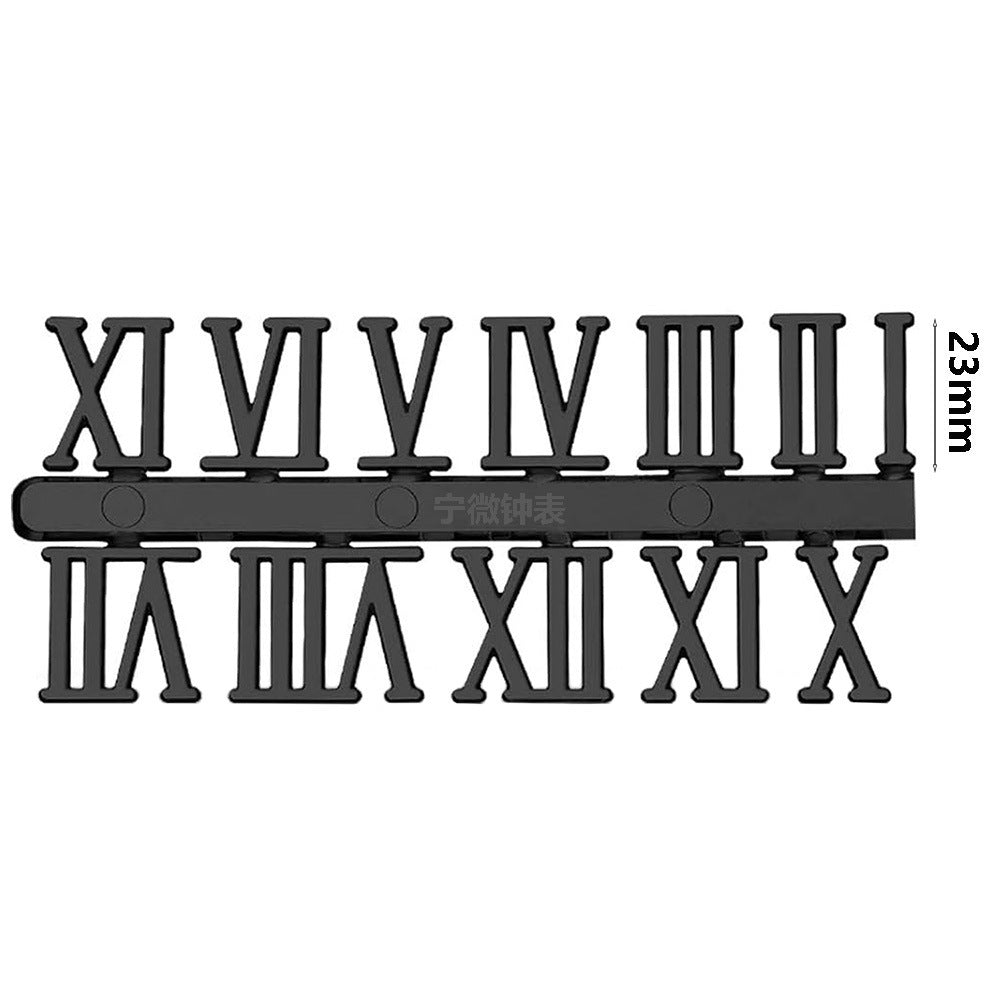 Black Roman Numerals for Wall Clock Size 2.3 CM Ideal for Epoxy Resin Art DIY Projects