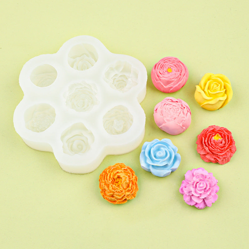 7 in 1 Flower Silicone Mold Set for Candles & Resin