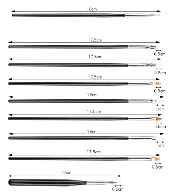 15-Piece Professional Nail Art Brush Set