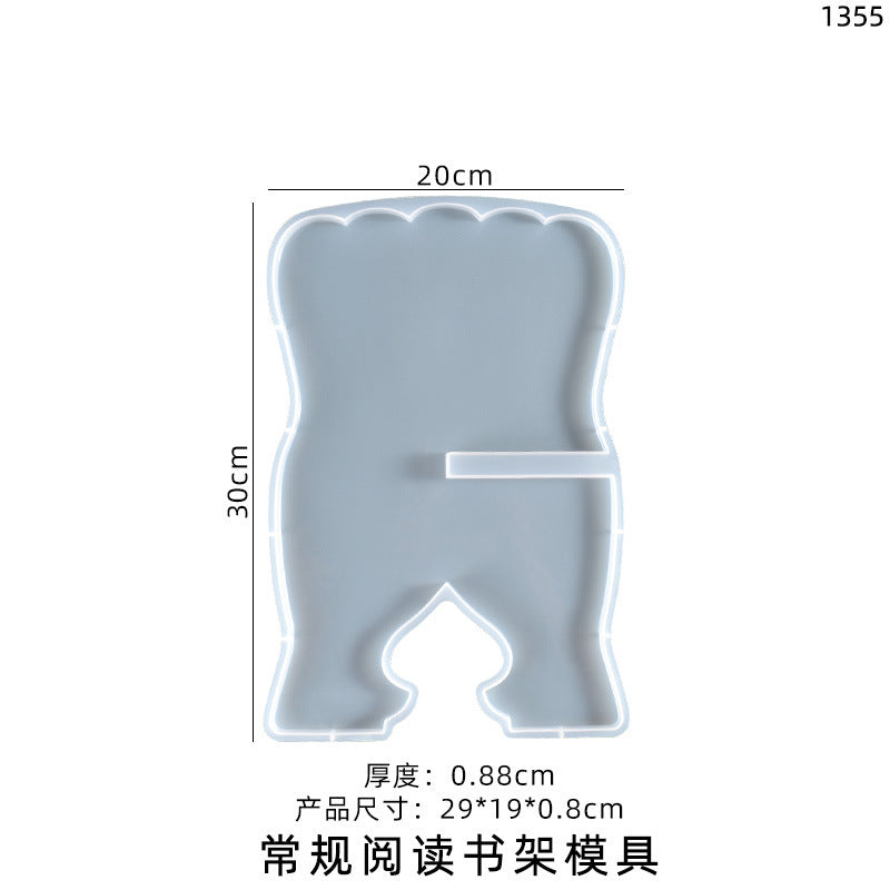 1Pcs Rehal Mold Crystal Rail Reading bookshelf piano stand silicone mold epoxy mold resin abrasive tool wholesale