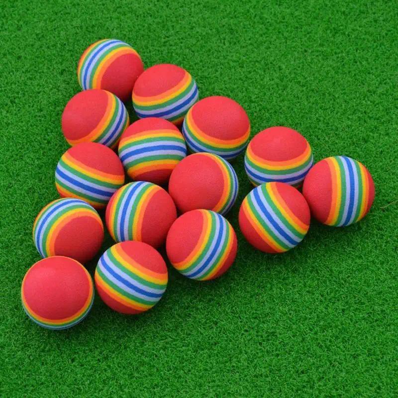 3/10PCS EVA Sponge Golf Balls Rainbow Foam Golf Practice Balls for Indoor & Outdoor Training Soft Lightweight Safe Yard