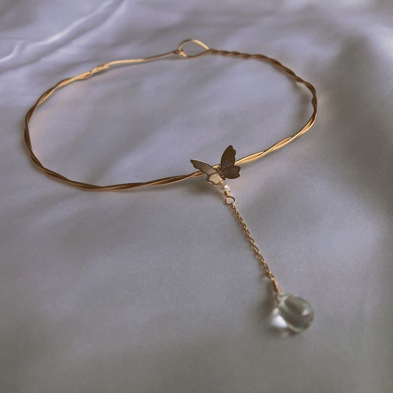Butterfly Ornament Korean Fashion Necklace For Girls Pendant Necklaces Fashion Jewelry