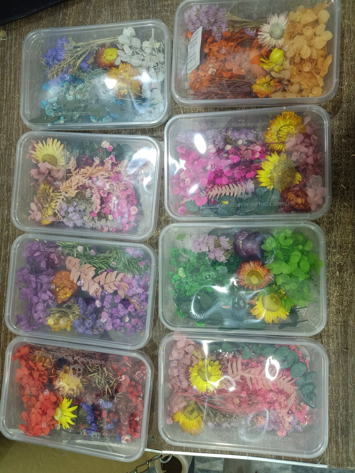 Dried Flowers Box DIY Eternal Flower Kit for Photo Frame Floral Art Craft Material Set for Women and Girls