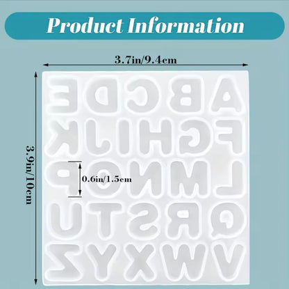 Letter Keychain Silicone Mold DIY Alphabet Crystal Epoxy Resin Mold Earring Pendant Decorative Jewelry Handicrafts