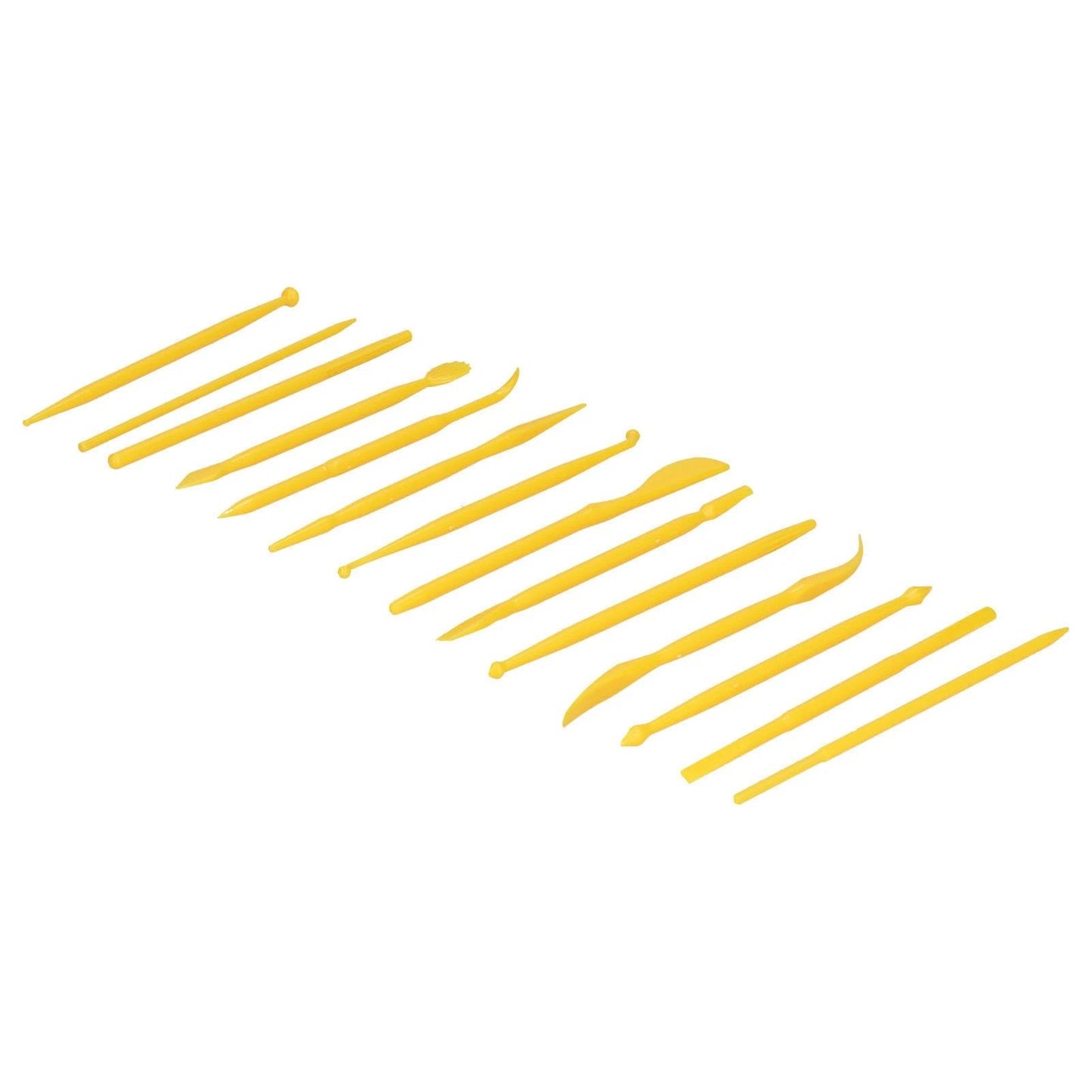 14PCS Clay Modeling Tools Set Plastic Pottery Sculpting Carving Shaping Embossing Tools for DIY Crafts