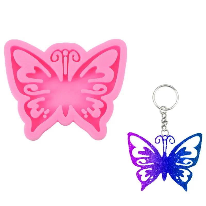 Butterfly Silicone Keychain Car Decoration Chocolate Sugar Art Mold Cute Animal Theme Gummy Bear Unicorn Cookie Cutter