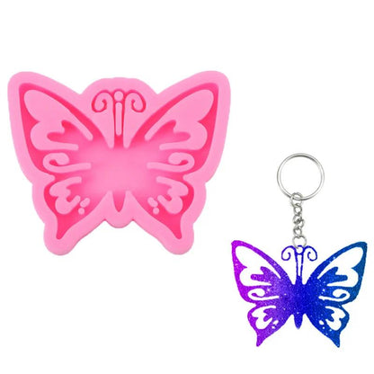 Butterfly Silicone Keychain Car Decoration Chocolate Sugar Art Mold Cute Animal Theme Gummy Bear Unicorn Cookie Cutter