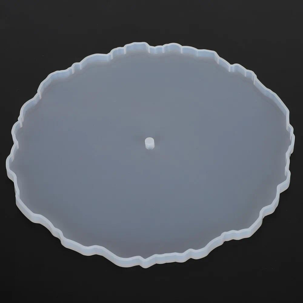 3pcs Irregular Round Fruit Tray Mould White Easy Release Tea Tray Mould Three Tier Silicone Tray Mould Snack Rack