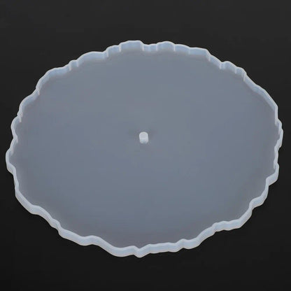 3pcs Irregular Round Fruit Tray Mould White Easy Release Tea Tray Mould Three Tier Silicone Tray Mould Snack Rack