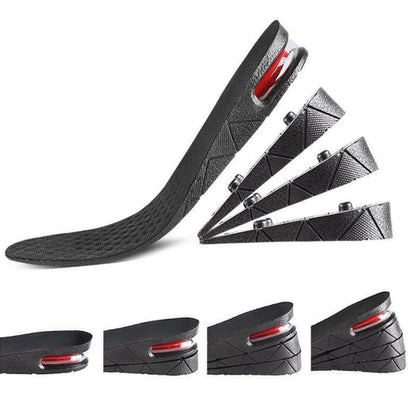 Height Increase Shoe Insoles Invisible Heel Lift Pads Adjustable 3 to 11 CM PVC Cushion Shock Absorbing Inserts for Men Women Lightweight Comfortable Height Booster