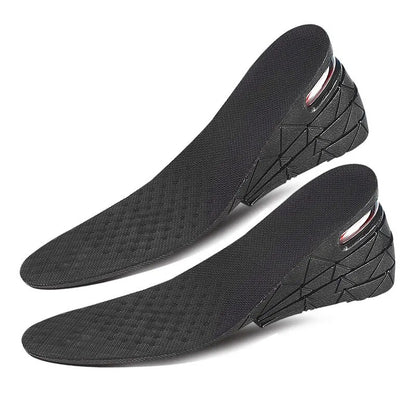Height Increase Shoe Insoles Invisible Heel Lift Pads Adjustable 3 to 11 CM PVC Cushion Shock Absorbing Inserts for Men Women Lightweight Comfortable Height Booster