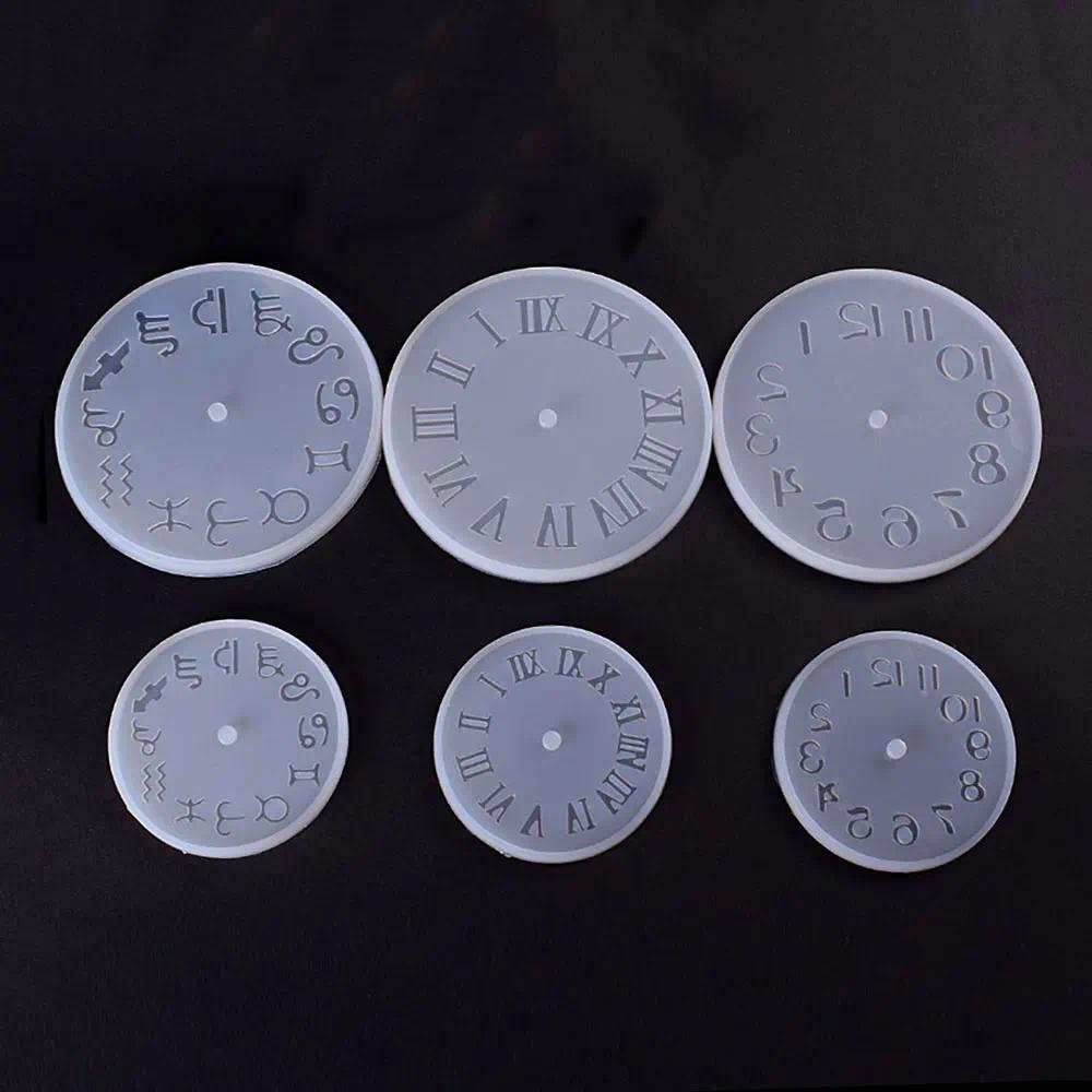 Silicone World Clock dial Silicone Mold Round Silicone Mold Resin Mold For Roman constellation DIY Epoxy Resin ornament Making