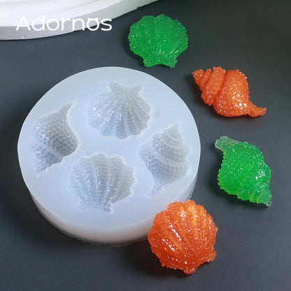 Cute Shell Conch Shape Silicone Casting Molds for Epoxy Resin Accessories Summer Ocean DIY Jewelry Pendant Resin Charms Making