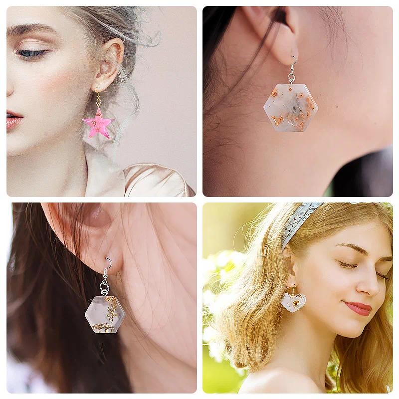 Cabochons Earring Resin Molds Simple Jewelry Silicone Molds  for Epoxy Resin Casting Jewelry Earring Pendant Key Chains