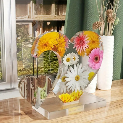 Resin Heart Shape Frame Silicone Mold for DIY Photo Frames Epoxy Resin Craft Mold for Home Decoration Gift Making Wedding Graduation & Valentines Day no chains