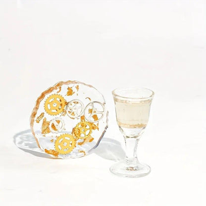 2 specifications: A set of 8 irregular coaster silicone mold; B set of 15 small circular grip mold, circular keychain mold, magn
