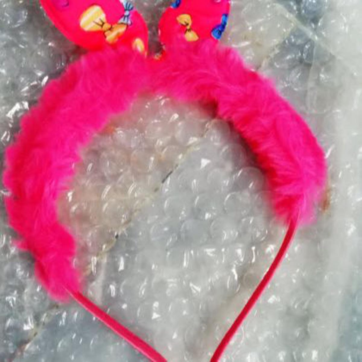 Bow Hair band for Girls with Fur Soft and Stylish Headband for Women Fashion Hair Clip Accessories - Random Colors