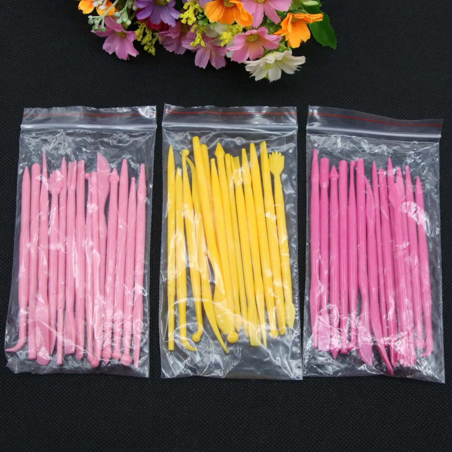 Mini 14 Piece Sugar Art Sculpting Tool Set Plastic Clay Soft Pottery Carving Pen Baking Decoration Craft Home Use Cake Tools