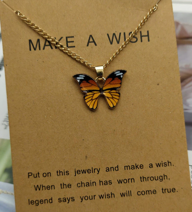 Butterfly Pendant Necklace for Women Necklace Jewelry Gifts Korean Necklace design Fashion Jewelry Multicolors