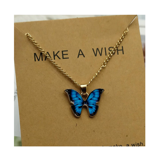 Butterfly Pendant Necklace for Women Necklace Jewelry Gifts Korean Necklace design Fashion Jewelry Multicolors