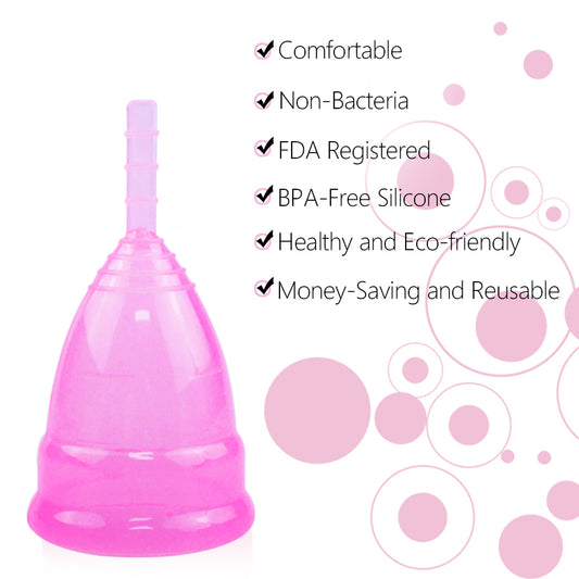 1PCS Menstrual Cup for Periods Tampons Feminine Care Hygienemenstrual Cup Menses' Cup For Lady Period Women Reusable Lady Cup silicone