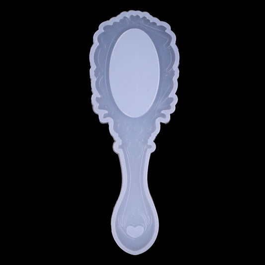1 Piece Comb Mirror Mold Comb with Handle for Epoxy Resin Molds DIY Handmade Mirror Crystal Fondant Cake Decoration