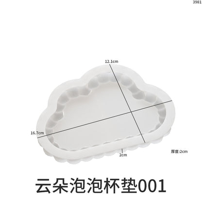 Clouds Bubble Coaster Silicone Mold for Resin Expoxy Tray Mold DIY Craft and Projects