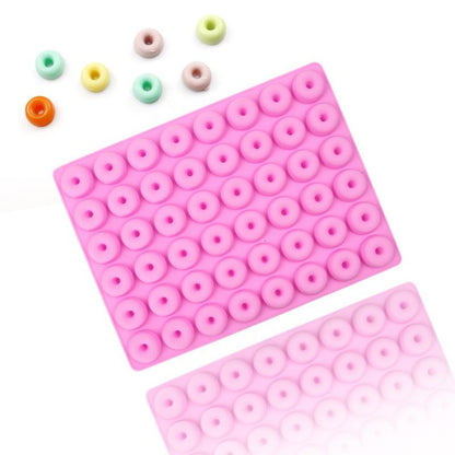 48 Hole Cylinder Round Silicone Mold Mini Donut Ring for Handmade Silicone Gummy Multi Cavity Molds Chocolate Candy Resin Bpa Free