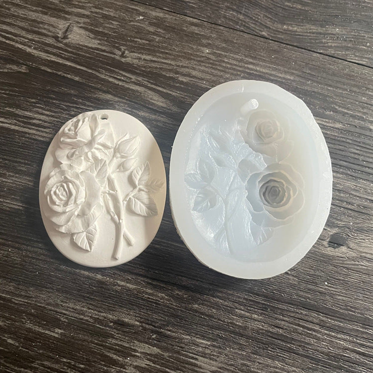 Rosses Flower Candle Mold Osmanthus Flowers Silicone Mold Aromatherapy Plaster Decoratives