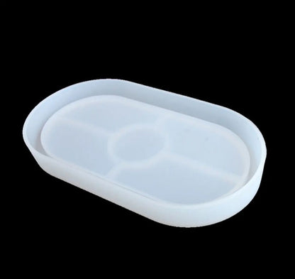 Trinket Tray Mold for resin Art Oval tray Mold for Resin Art Silicone Tray Molds Cement Concrete Tray Molds Resin Crafts