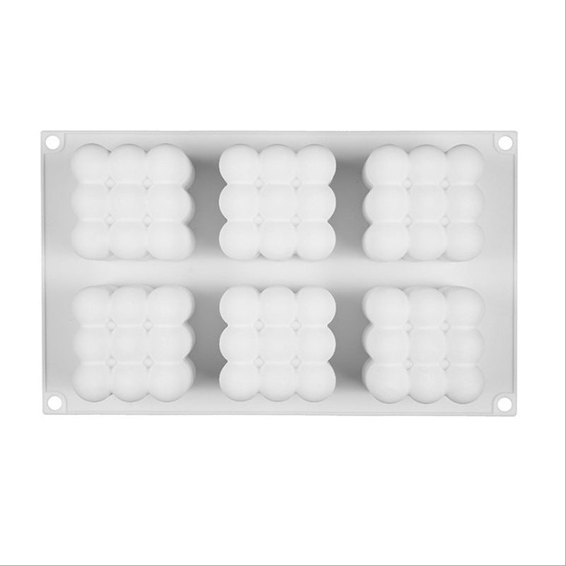 6 in 1 Rubic Cube Candle Mold Aromatherapy Silicone Candles Mould DIY Projects Mousse Cake Molds DIY magic ball round silicone mold scented candle baking mold