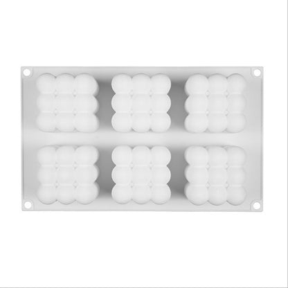 6 in 1 Rubic Cube Candle Mold Aromatherapy Silicone Candles Mould DIY Projects Mousse Cake Molds DIY magic ball round silicone mold scented candle baking mold