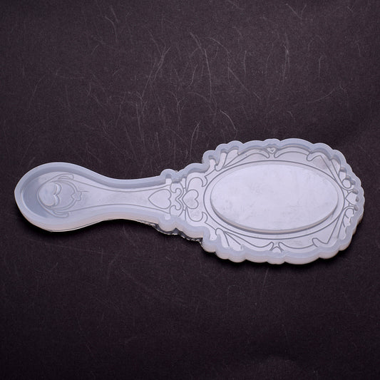 1 Piece Comb Mirror Mold Comb with Handle for Epoxy Resin Molds DIY Handmade Mirror Crystal Fondant Cake Decoration