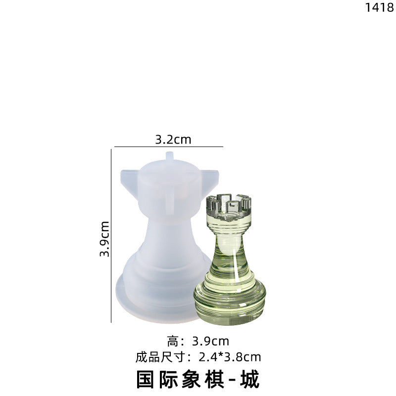 Chess Piece Chess Board Silicone Mold Table Poppy DIY Crystal Glue Mold DIY Craft Projects