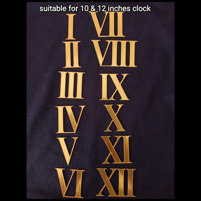 1 inches resin clock Roman  digits(golden &silver) |single acrylic Roman numbers for resin clock | acrylic digits for resin clock|clock Roman numbers numbers